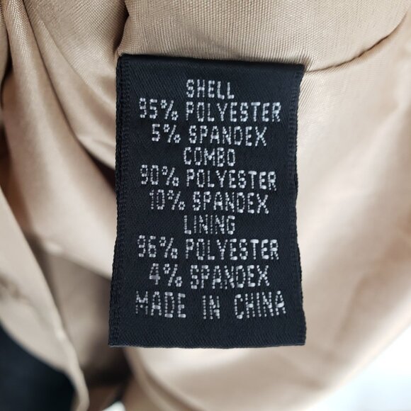 Adrianna Papell Ruched Mesh Sheath Cocktail Dress 12 Sleeveless Nude Black Tan - Picture 10 of 10